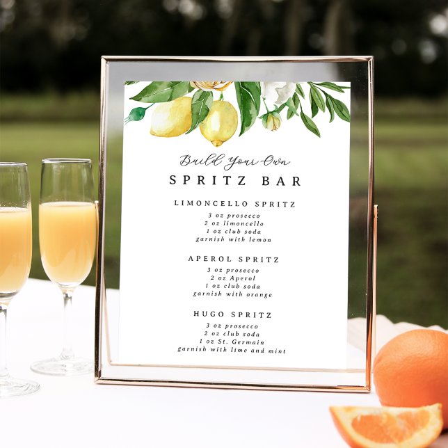 Build Your Own Spritz Bar Drink Station Sign (Creator Uploaded)