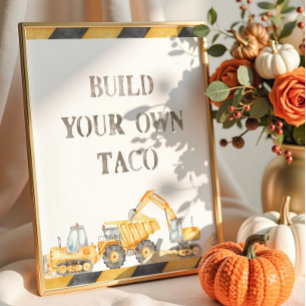 Build Your Taco Construction Truck Tabletop Party  Photo Print