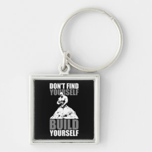 Build Yourself - Bodybuilding Workout Motivational Key Ring