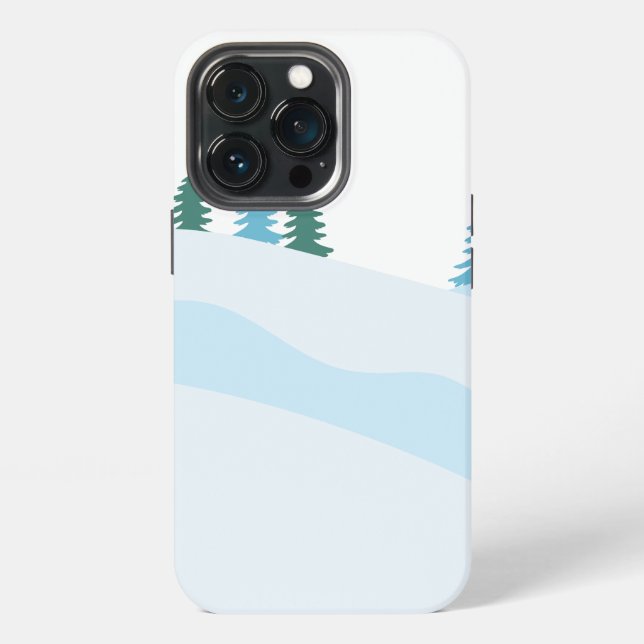 Buildable Christmas Backgrounds Snowy Hills iPhone Case (Back)