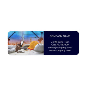 builder architect construction engineer return address label