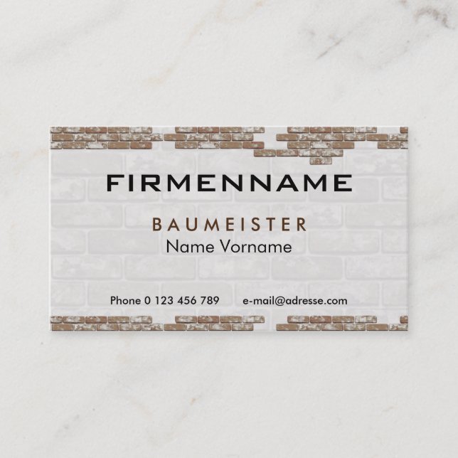 builder business card (Front)