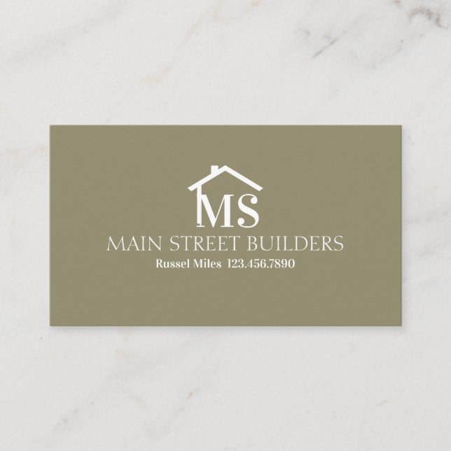 Builder Construction Card (Front)
