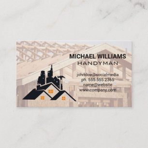 Builder Construction Site Renovation Business Card
