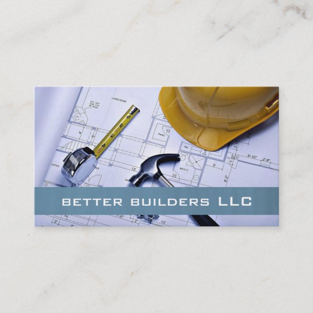 Builder, Manager, Construction Business Card (Front)