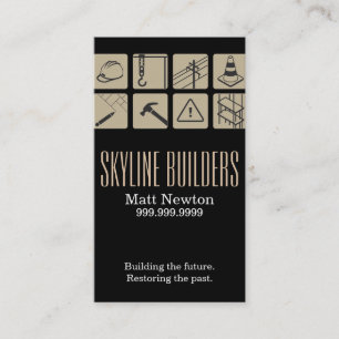 Builder Manager Construction General Contractor Business Card