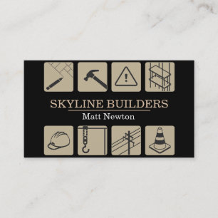 Builder Manager Construction General Contractor Business Card
