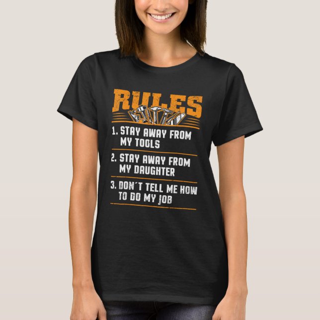 Builder Plumber Electrician Hammer Carpenter Techn T-Shirt (Front)