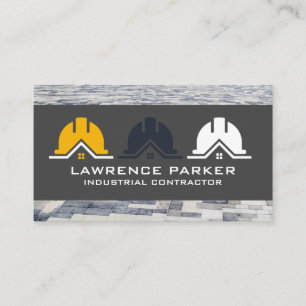 Builder Repair Icons   Construction Hardhat Business Card