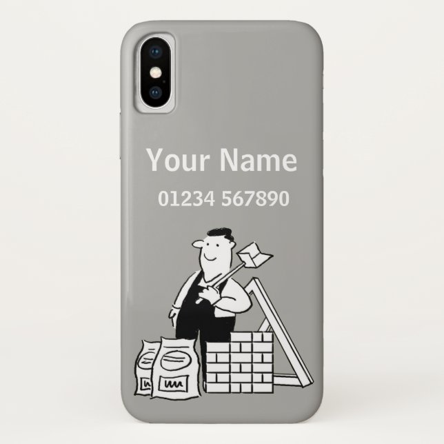 Builder Theme Cartoon Case-Mate iPhone Case (Back)
