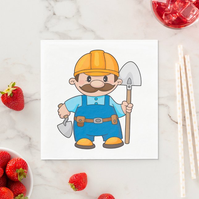 Builder With A Shovel Napkin (Creator Uploaded)