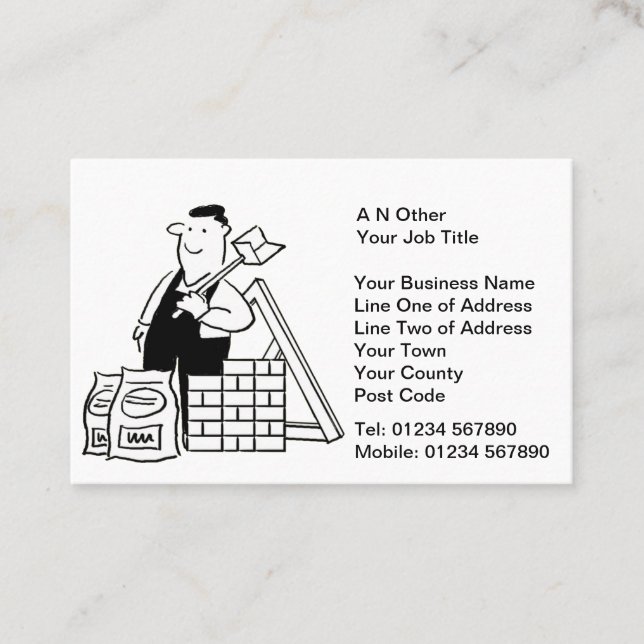 Builders & Building Services Business Card (Front)