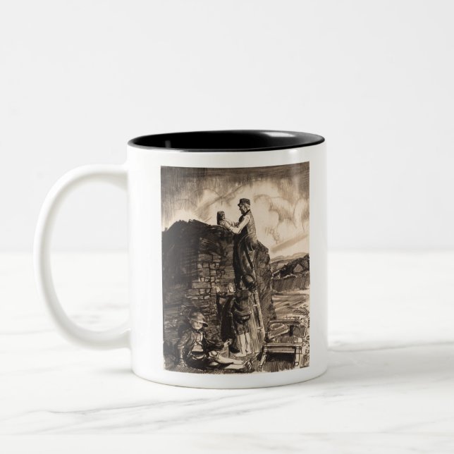 Builders - George Bellows - 1922 Two-Tone Coffee Mug (Left)