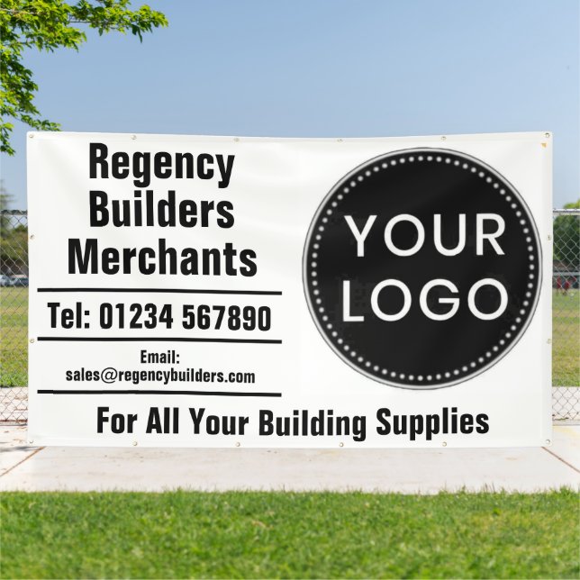 Builders Merchants or Building Supplies with Logo Banner (Outside)