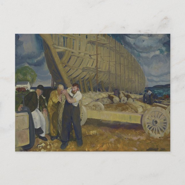 Builders of Ships - The Rope - George Bellows Postcard (Front)