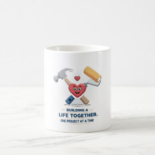Building A Life Together   Cute DIY Couple Home  Coffee Mug