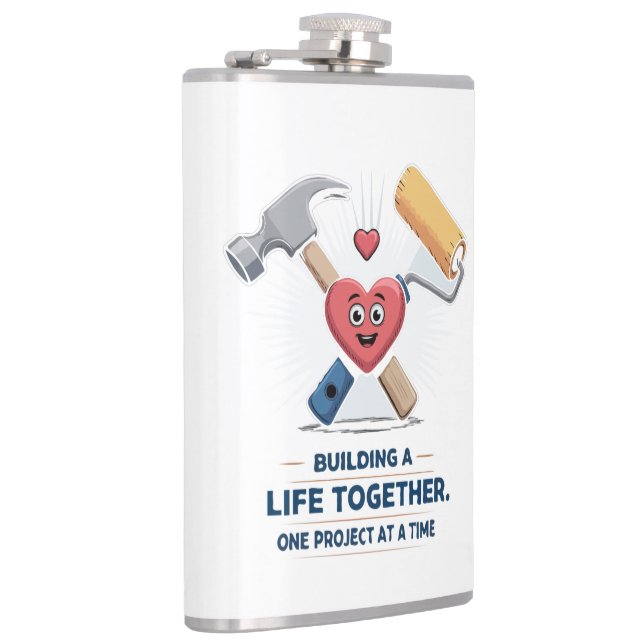 Building A Life Together | Cute DIY Couple Home  Hip Flask (Right)