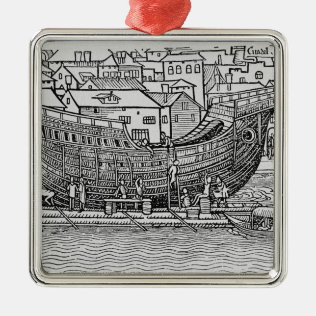 Building a Ship Metal Ornament (Front)