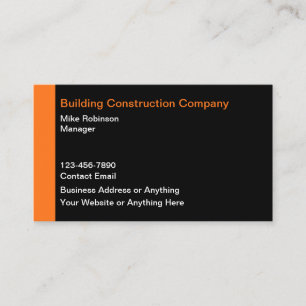 Building And Construction Modern Business Cards