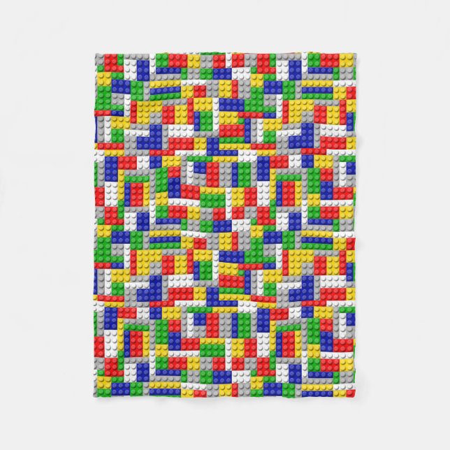 Building Block Boy's Favourite Toy Fleece Blanket (Front)