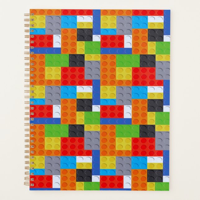 Building block red blue green yellow orange  planner (Front)