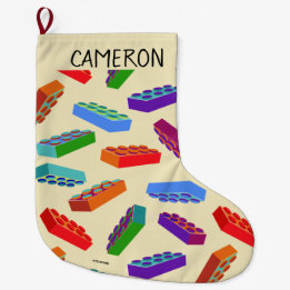 Building block toys Christmas stocking