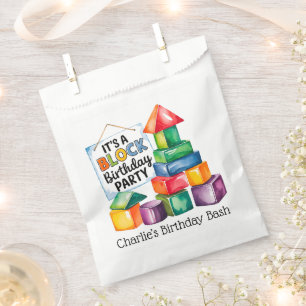Building Blocks at the Birthday Bash Favour Bag
