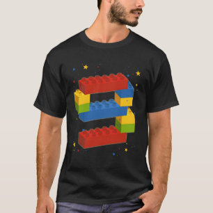 Building Blocks Birthday Boy Girl 9 Years Old Bric T-Shirt