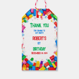 Building Blocks Birthday Gift Tags for Kids