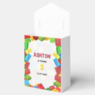Building Blocks Birthday Invitation, Boys Birthday Favour Box