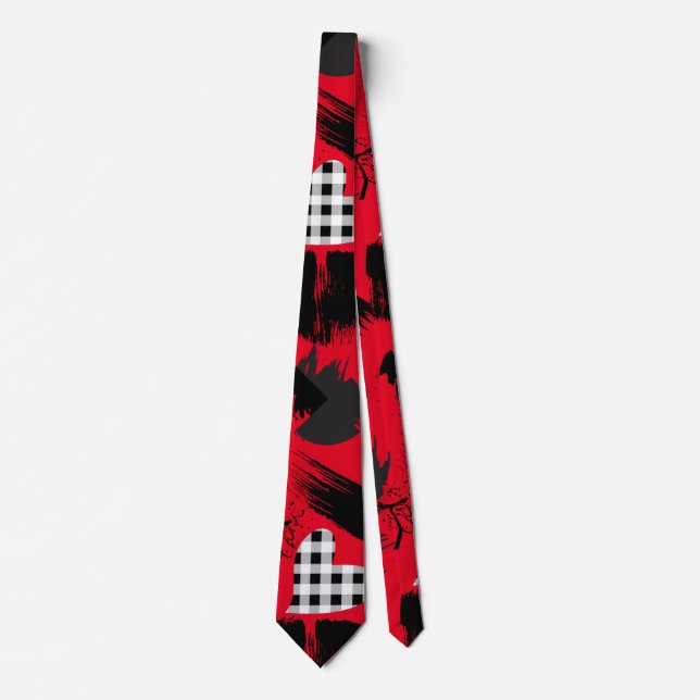 building blocks.Black and White.w.01x4 Red BG Tie (Front)