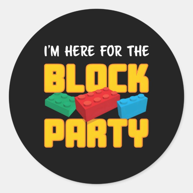 Building Blocks Block Py Classic Round Sticker (Front)