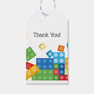 building blocks, block, toy brick gift tags