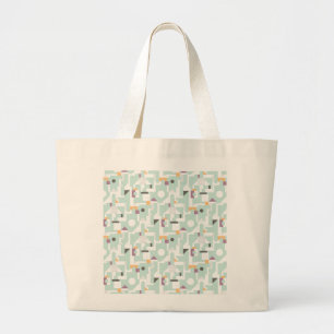 Building Blocks - blue Large Tote Bag