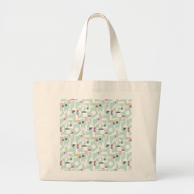 Building Blocks - blue Large Tote Bag (Front)