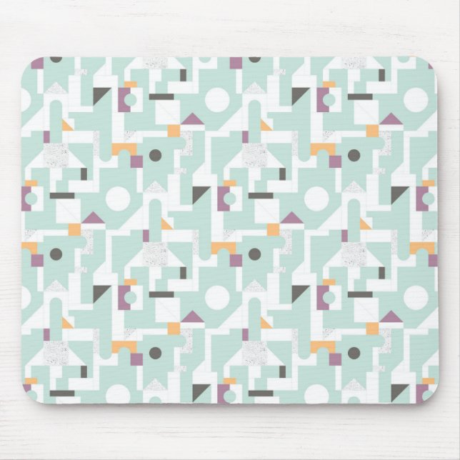 Building Blocks - blue Mouse Pad (Front)