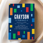 Building Blocks Boy Birthday Invitation<br><div class="desc">Invite friends and family to celebrate your little one's birthday with this building block birthday invitation.</div>