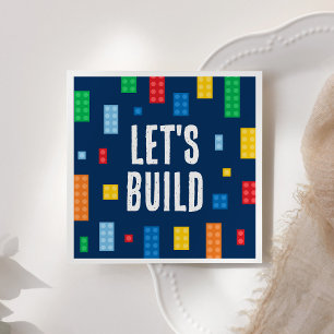 Building Blocks Boy Birthday Napkin
