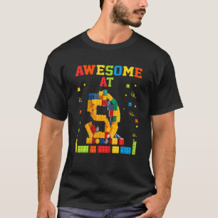 Building Blocks Bricks Awesome At 9 Years Old Birt T-Shirt
