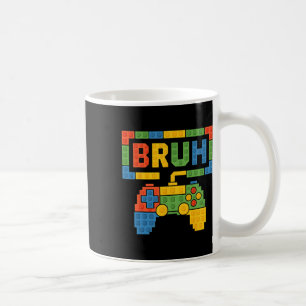Building Blocks Bruh Boys Kids Birthday Brick Buil Coffee Mug