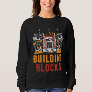 Building Blocks Car Mechanic Auto Car Repair Car Sweatshirt