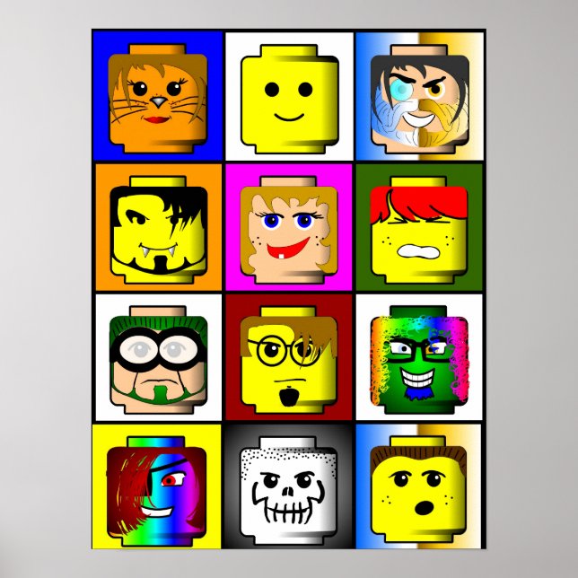 Building Blocks Heads poster (Front)