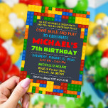Building blocks invitation for birthday party<br><div class="desc">Build the excitement with this Building Blocks Party Invitation! Featuring a colourful block-themed design,  it’s perfect for kids' birthdays and creative celebrations. A fun way to inspire imagination and play.</div>