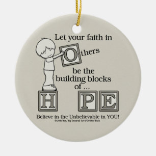 Building Blocks of HOPE Ceramic Ornament