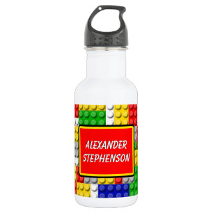 Building Blocks Personalised Name Boy's School 532 Ml Water Bottle