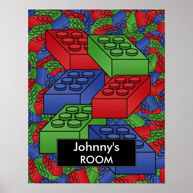 Building blocks Poster For a Kid's Room (Front)