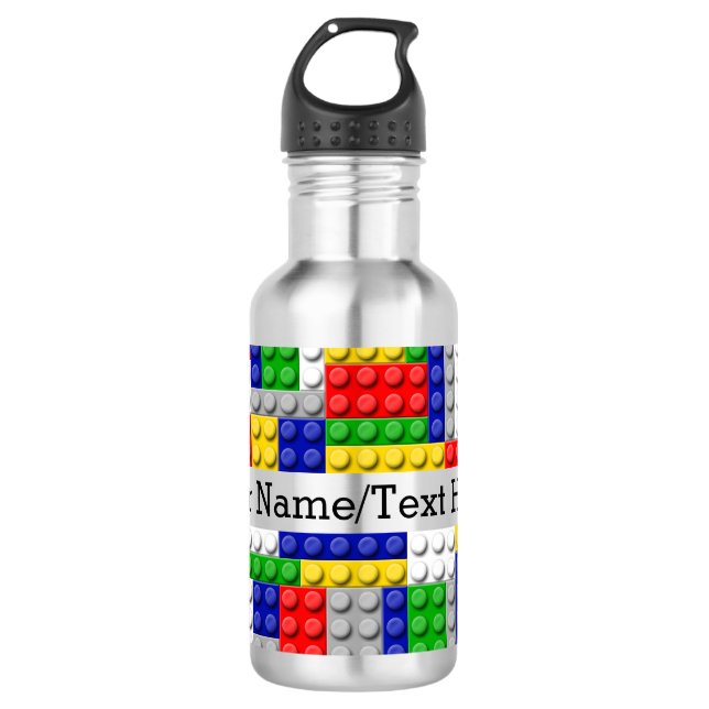 Building Blocks Primary Colour Boy's Birthday/Part 532 Ml Water Bottle (Front)