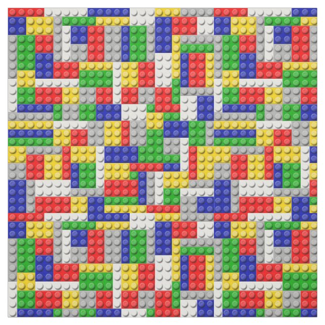 Building Blocks Primary Colour Boy's Birthday/Part Fabric (Swatch)