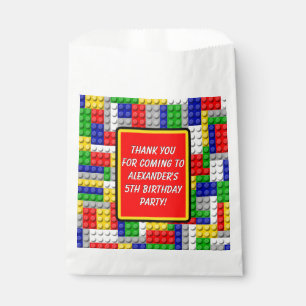 Building Blocks Primary Colour Boy's Birthday/Part Favour Bag