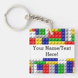 Building Blocks Primary Colour Boy's Birthday/Part Key Ring